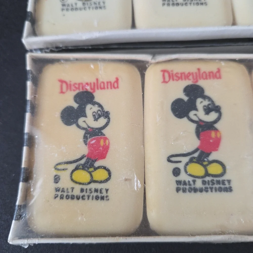 2- Vtg mickey mouse 3 pack soap from Disneyland (6 Bars Total) Sealed New Rare